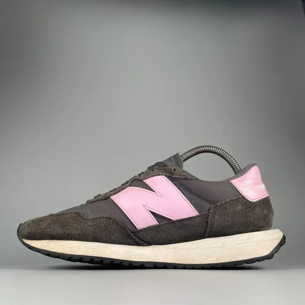 New Balance 237 Women's Size 9.5 Grey Pink Suede Casual Sneaker Comfort Shoe EUC